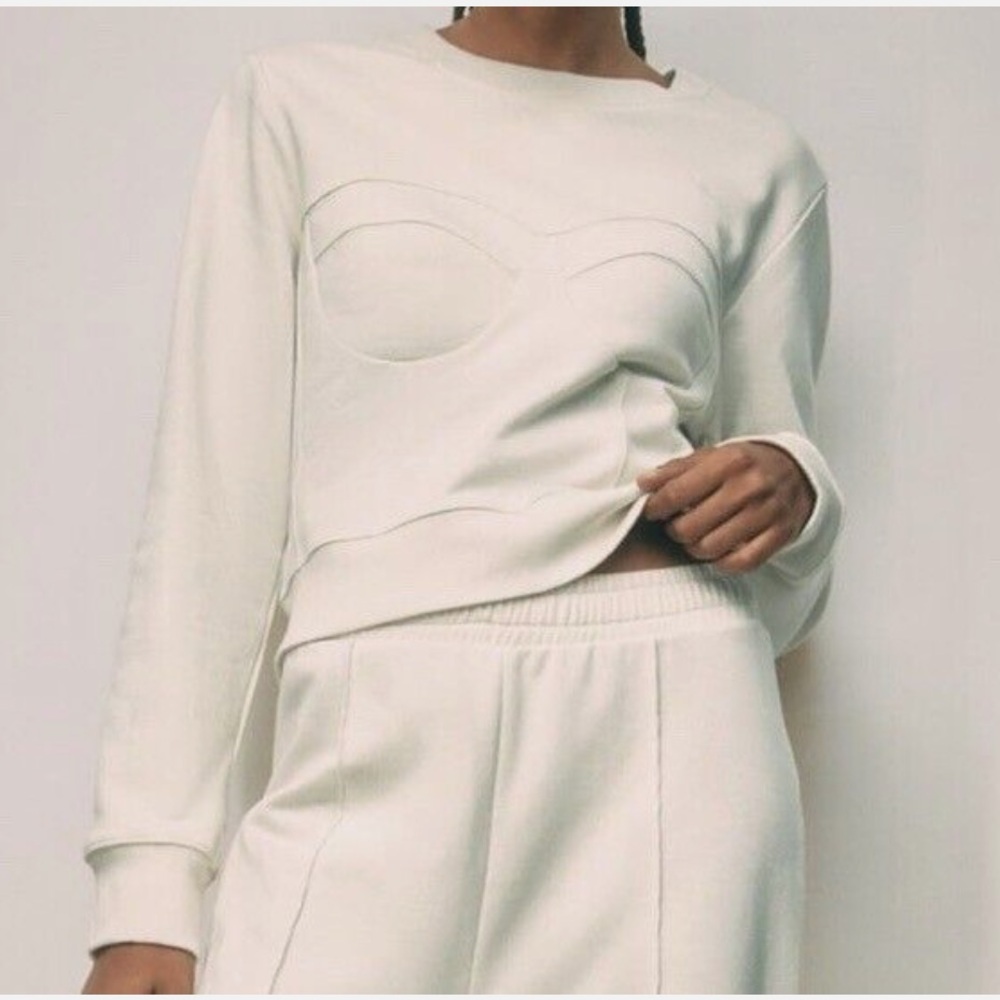 NWT Zara Corset Sweatshirt